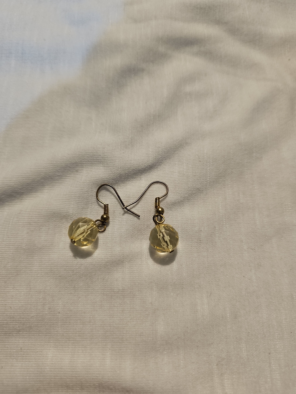 Yellow Crystal Bead Dangle Earrings - Women Jewelry